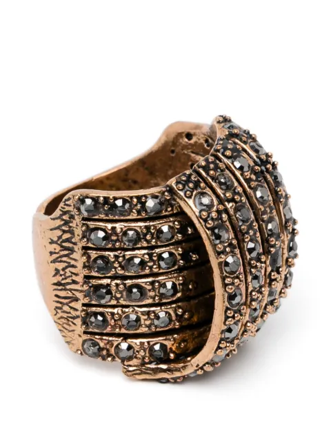 BLAKLACE crystal embellished ring Brown BLKAN00053
