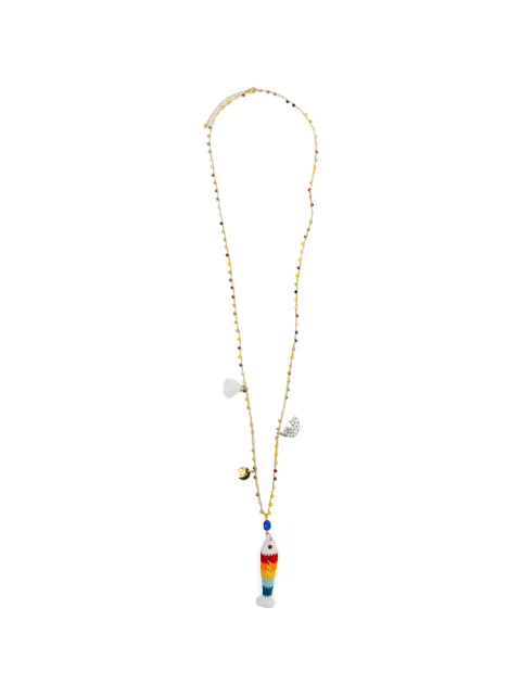 BLAKLACE beaded charm necklace Gold BLKAN00030
