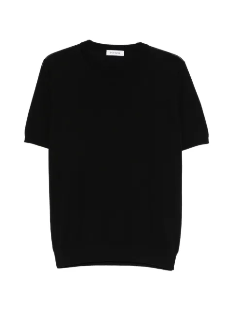 Kangra cotton short-sleeve sweater Black 303421