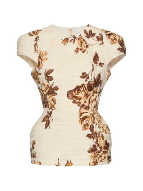 Magda Butrym floral print blouse Neutrals 344426