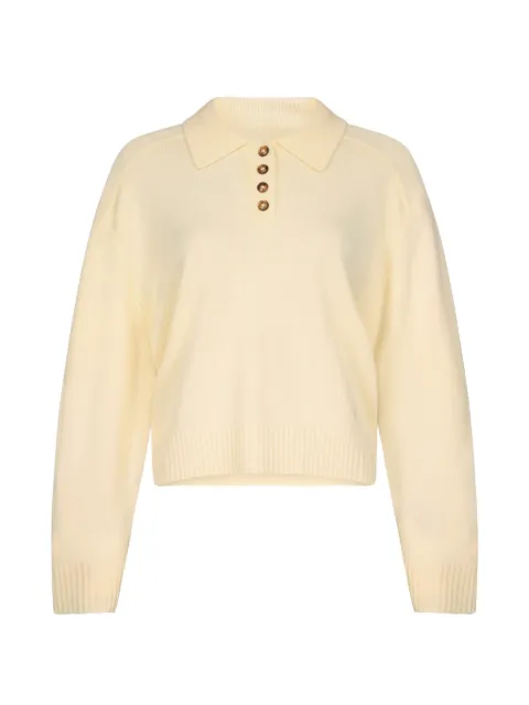 LouLou de Saison button polo top Yellow HOMERELDS