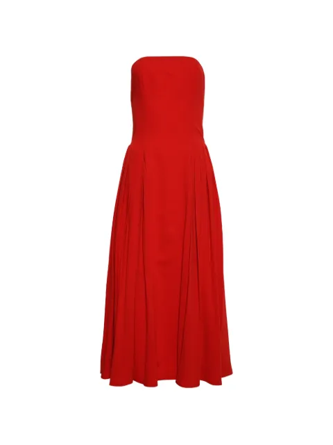 Florence & Fortitude Aria strapless pleated midi dress Red DR012BQ273