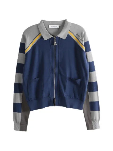 Kiko Kostadinov striped zip-up cardigan Grey KKSS26KN02102