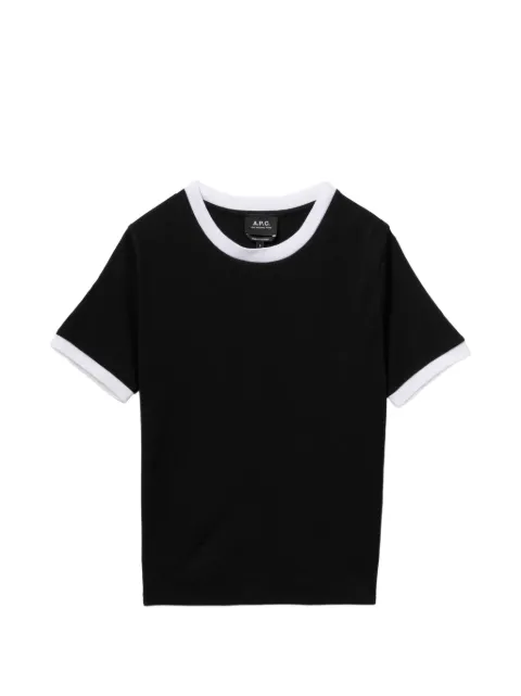A.P.C. contrasting-trim T-shirt Black ACXTEC97S26XQBKX00S