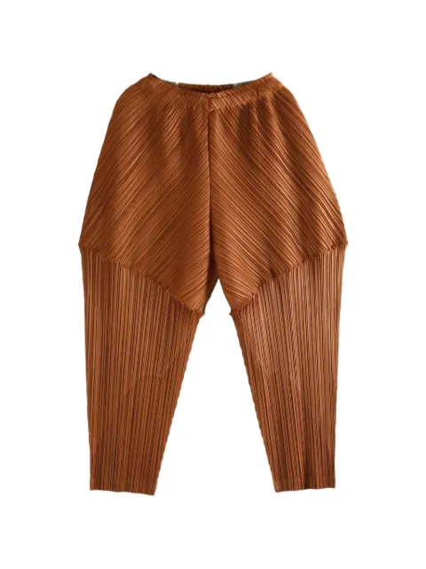 Pleats Please Issey Miyake pleated trousers Brown PP66JF382