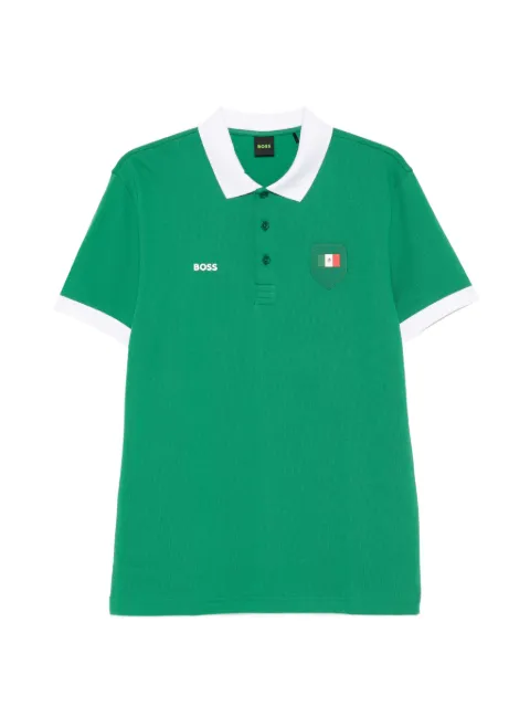 BOSS logo-detail polo shirt Green 50559263
