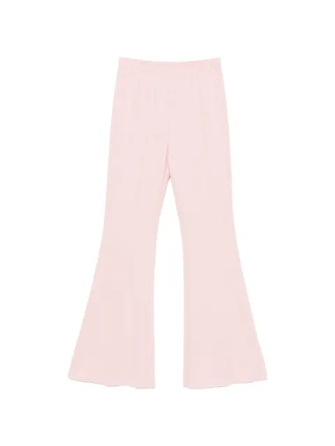 VICOLO elasticated-waist flared trousers Pink TAB0238