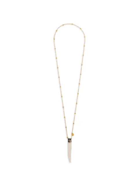 BLAKLACE beaded pendant necklace Gold BLKAN00032