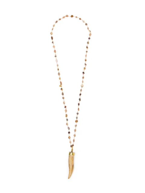 BLAKLACE pendant beaded necklace Gold BLKAN00037