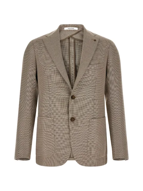 Tagliatore Montecarlo buttoned pin-detail blazer Brown 1SMC22K470070