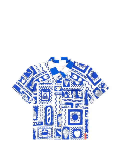 Favorite People Positano patterned shirt White POSITANOSHIRT