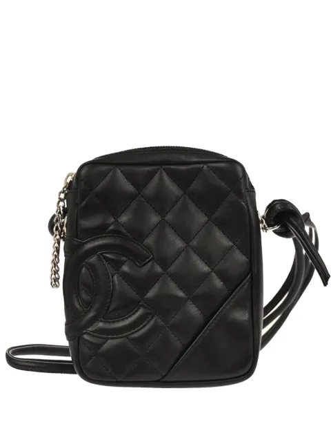 CHANEL Pre-Owned 2003 quilted calfskin shoulder bag Black 116656