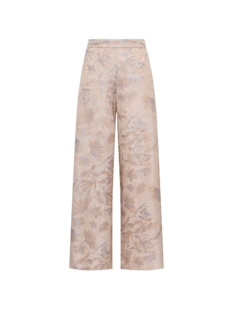 MALIPARMI floral-print trousers Neutrals JH806750670B1296