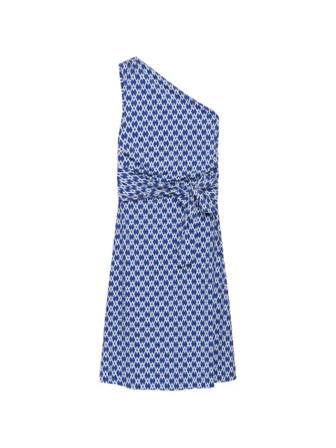 MALIPARMI geometric-pattern midi dress Blue JF671570674D8096