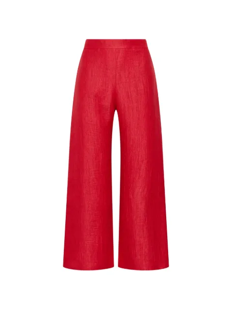 MALIPARMI jacquard linen trousers Red JH80534010231013
