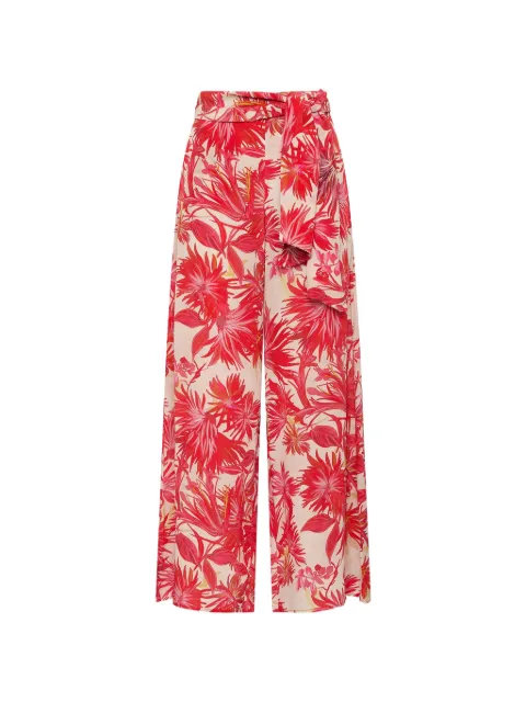 MALIPARMI floral-print palazzo pants Red JH806050663B3039