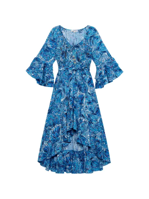MALIPARMI butterfly-print dress Blue JF669515217A8186
