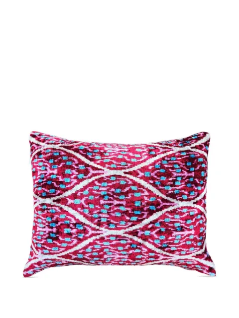 Les-Ottomans infinity geometric velvet cushion Red V77140X50S