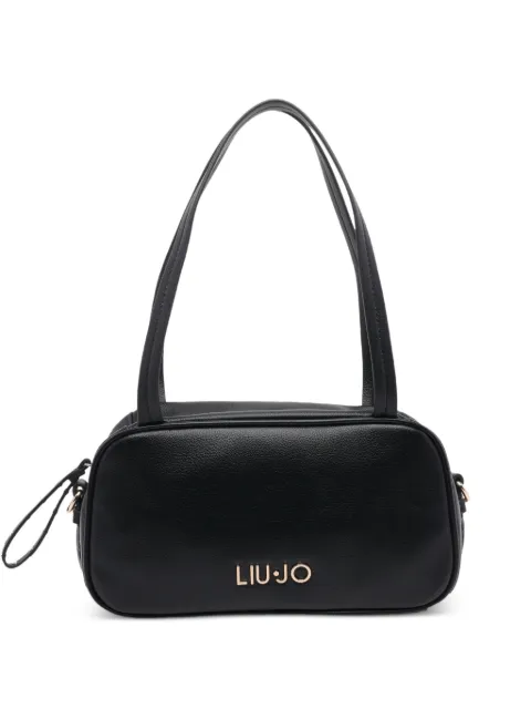 LIU JO logo-plaque zipped shoulder bag Black AA6048E1120