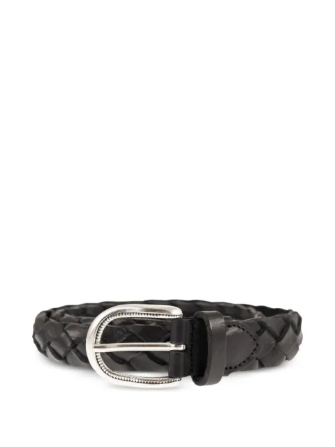 ALBERTO LUTI braided leather belt Black TRECCIA030NEWNERO