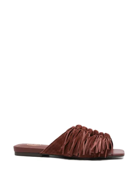 Ash fringed flat sandals Brown S26BRIGITTE