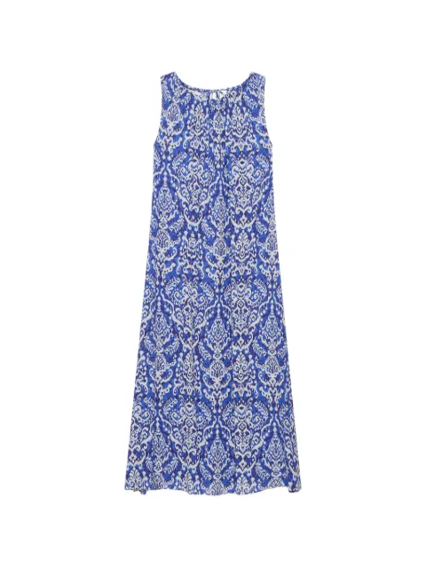 MALIPARMI Ikat-print maxi dress Blue JF671050671D8098