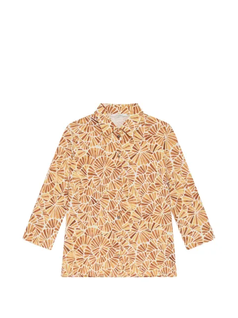 MALIPARMI printed long-sleeves shirt Yellow JM558870672B7005
