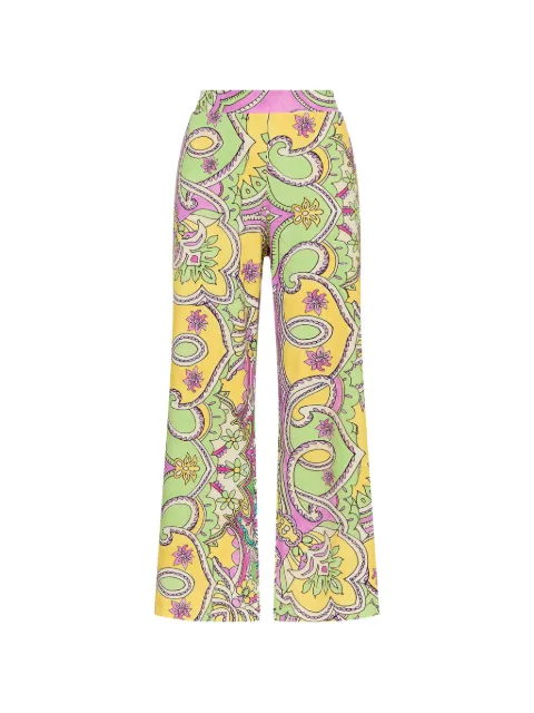 MALIPARMI paisley-print cropped trousers Green JH805370671D6084