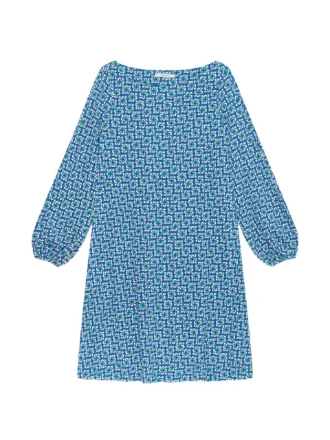MALIPARMI wide-sleeve mini dress Blue JF668970675A8190