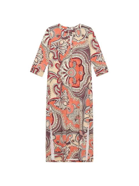 MALIPARMI paisley-print midi dress Orange JF667370671B3107