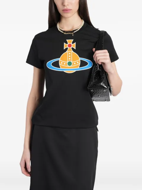 Vivienne Westwood Orb-print T-shirt Black 3G01004TJ001M