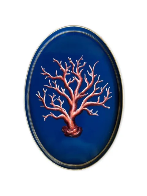 Les-Ottomans coral oval tray Blue IT266
