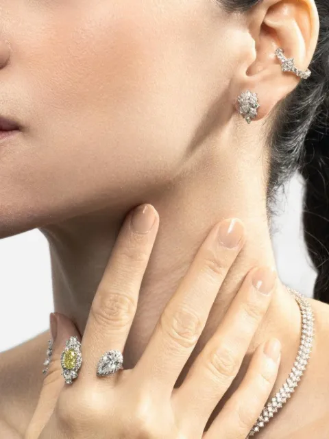 Yeprem Y-NOT diamond earrings Silver EA2727