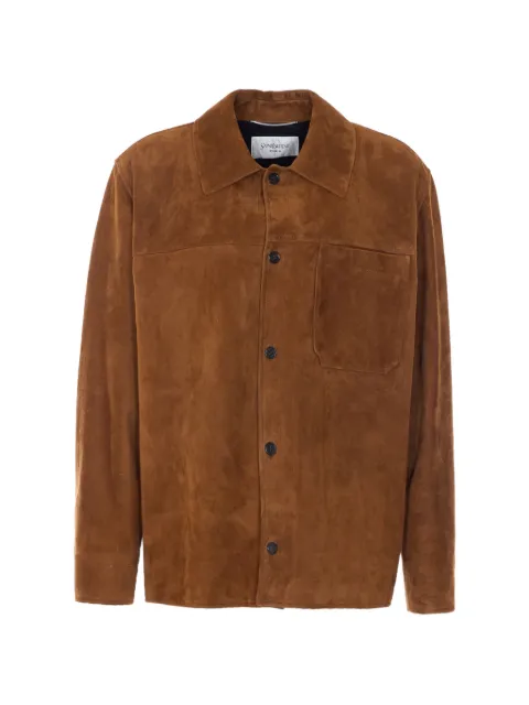 Saint Laurent button-fastening shirt jacket Brown 861396XCUM2