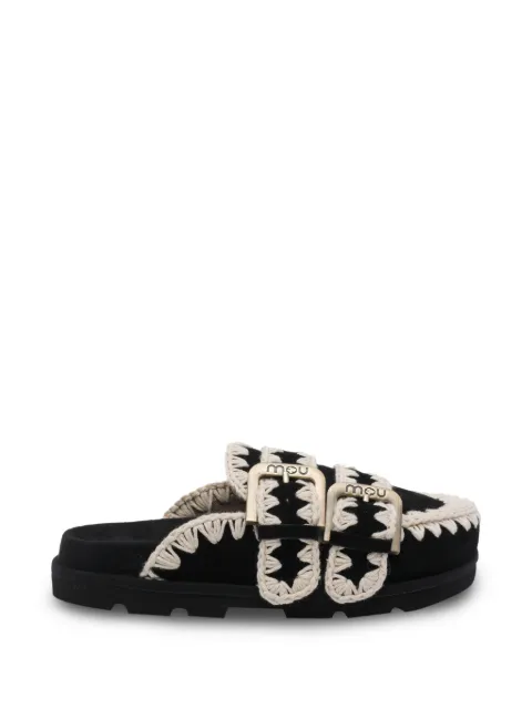 Mou Low bio buckle mules Black 631003ABKWH
