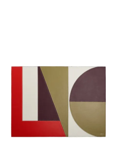 Lancel geometric leather desk pad Neutrals A14192QJTU
