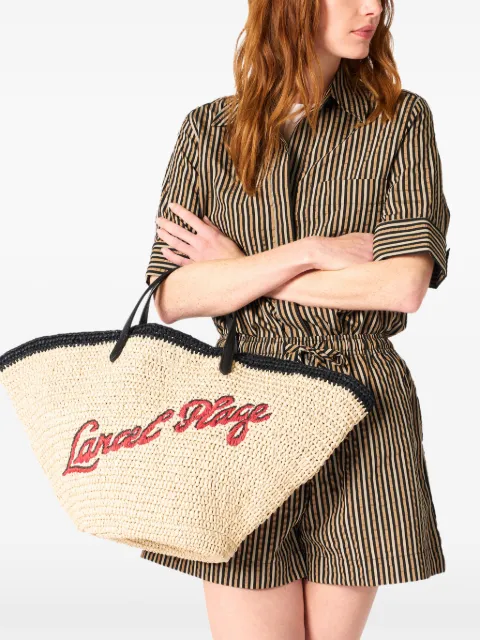 Lancel L logo-embroidery tote bag Neutrals A140018ATU