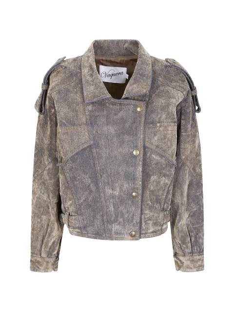 Vaquera flocked denim jacket Blue VAQ11J007