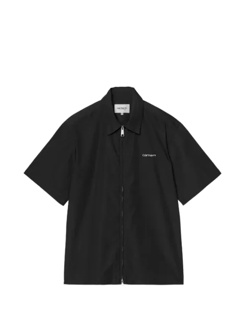 Carhartt WIP Postal zip-neck short-sleeved shirt Black I036189