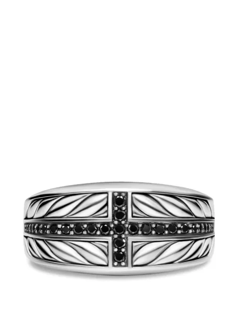 David Yurman chevron three sided signet ring Silver R35459MSSABD