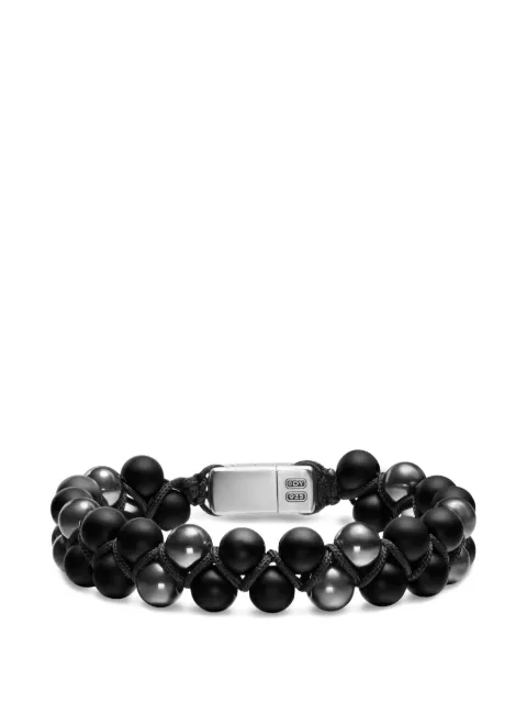 David Yurman spiritual beads two row woven bracelet Silver B35399MSSBBOHE