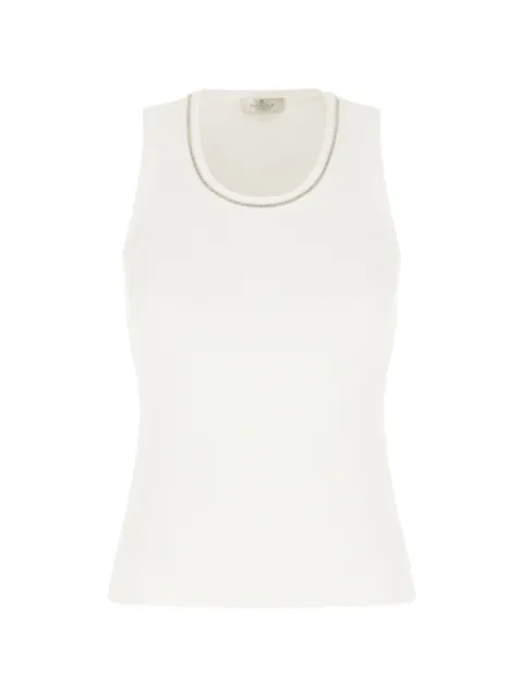 PANICALE embellished ribbed top White D381725CA