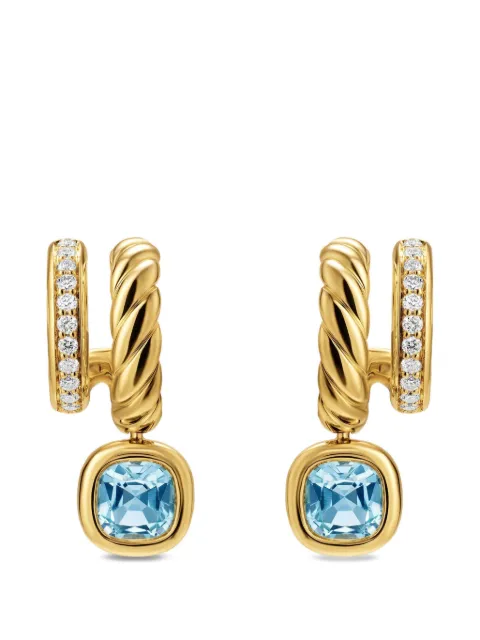 David Yurman DY Mercer® color two row drop earrings Gold E19039D88ALZDI