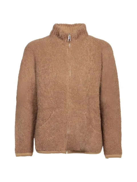 AMARANTO Teddy full-zip cardigan Brown B9S004962CAMEL