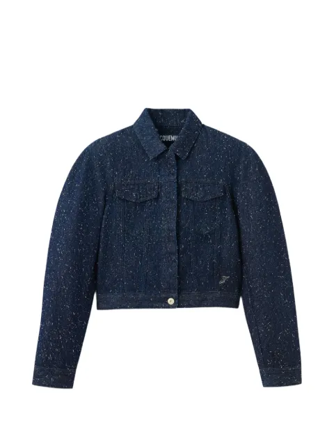 Jacquemus The Ovalo de-Nîmes denim jacket Blue JAW00112AD00054