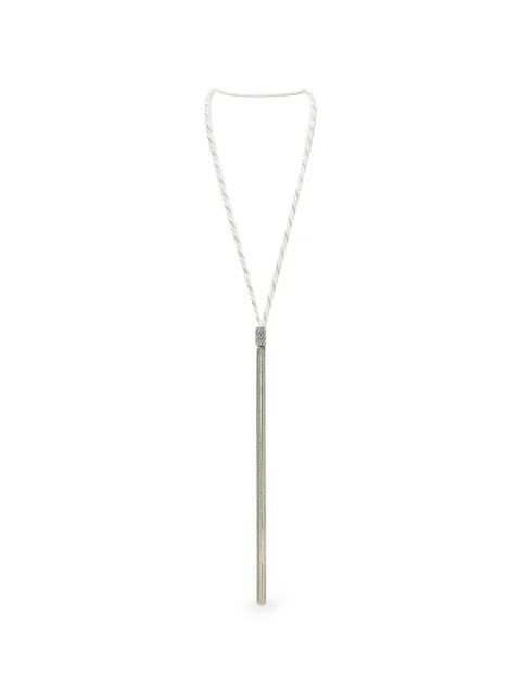 Peserico Punto Luce chain tassel necklace Silver S35514C0CC812