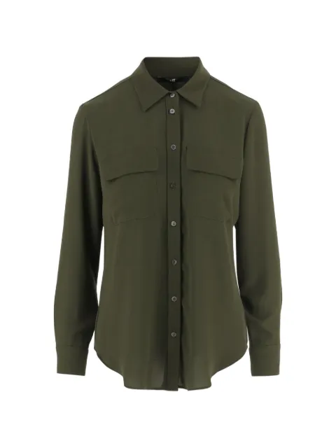 F.It flap-pocket button shirt Green 435613422030