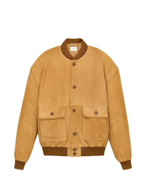 Saint Laurent suede bomber jacket Neutrals 855113YCUN2