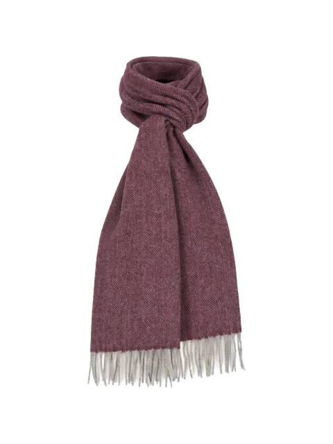 Chelsey Imports herringbone fringed scarf Purple H29824