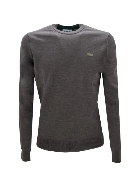 Lacoste logo-patch crewneck sweater Grey AH1969